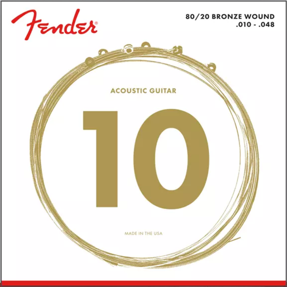 Fender 10-48 80/20 Bronze Acoustic Strings