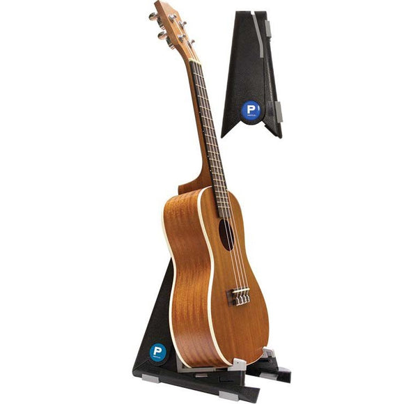 This Profile folding instrument stand is perfect for small instruments including ukuleles, violins, mandolins and more. Its light and sturdy plastic construction with high-quality silicone cushion ensures your instrument remains safely off of the ground.