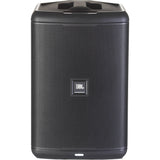 JBL EON ONE Compact All-in-One Battery-Powered Speaker offers 112 decibels of rich, crystal-clear sound produced across the entire range of this ultra-compact system, with deep, uncompressed bass even at high output levels. Its 8-inch woofer extends low-end response to 37.5 Hz