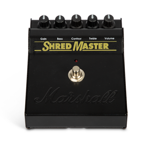 Shake the ground with the Marshall Shredmaster. The legendary distortion  pedal is back with all the power of the original.