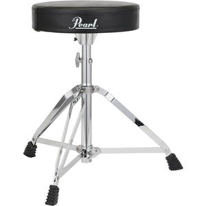 The D50 throne features a round vinyl covered cushion, double braced tripod, and is height adjustable between 18" - 23.25" with a pin lock.