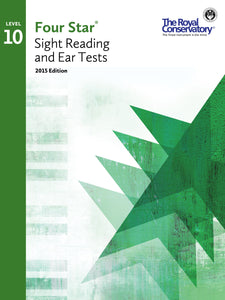 RCM Four Star Sight Reading & Ear Tests - Level 10 is the final bookin this graded series that guides students in developing comprehensive sight-reading ability and musical understanding. Assignments are organized into daily sight-reading and weekly ear tests. 
