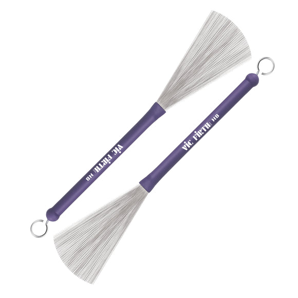 The Vic Firth heritage brushes are fully retractable, have different positions to change the fan spread, and feature a light gauge wire.