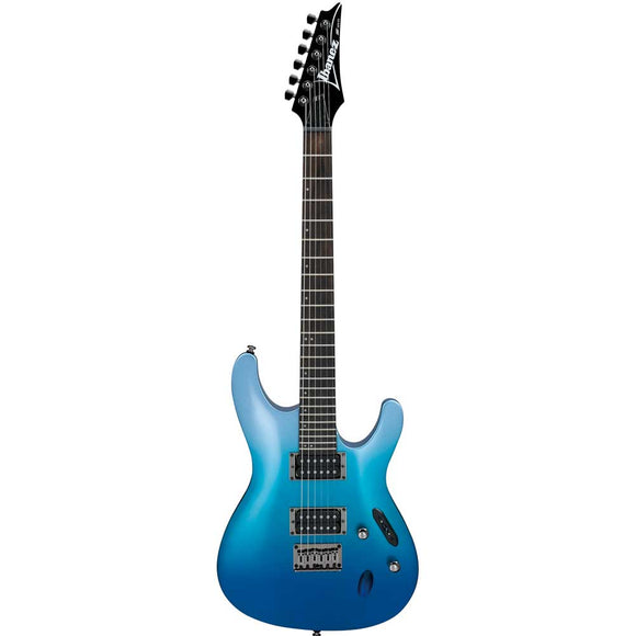 With a hot pair of humbuckers and a rock-solid fixed bridge, the Ibanez S521 solidbody electric guitar boasts aggressive tone with sustain that lasts for days. Five-way switching gives you more tonal combinations than you normally get with a dual humbucker setup, extending the range of this versatile instrument further.