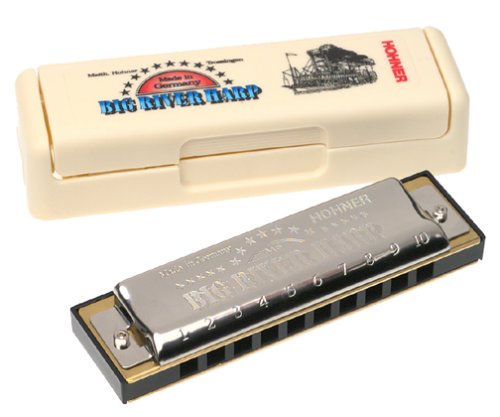 The attractive and robust Hohner Big River Harp Harmonica Key of A is a quality staple for beginners and a sure performer for seasoned veterans. An original Hohner harmonica at an affordable price.
