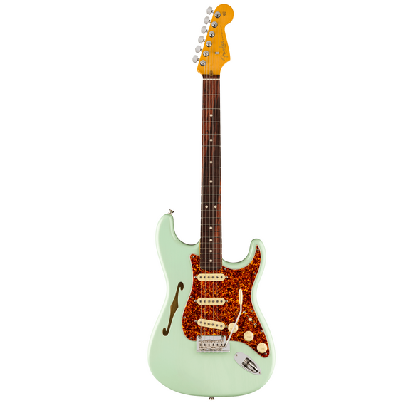 Fender American Professional II Stratocaster Thinline - Transparent Surf Green, Rosewood Fingerboard w/ Case