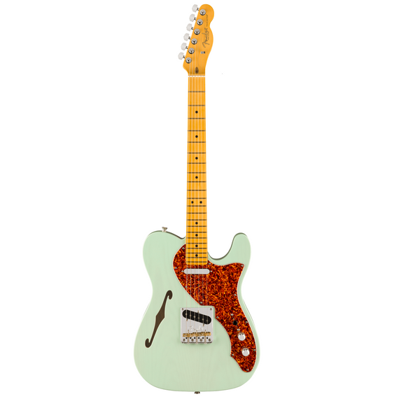  Fender American Professional II Telecaster Thinline - Transparent Surf Green, Maple Fingerboard w/ Case