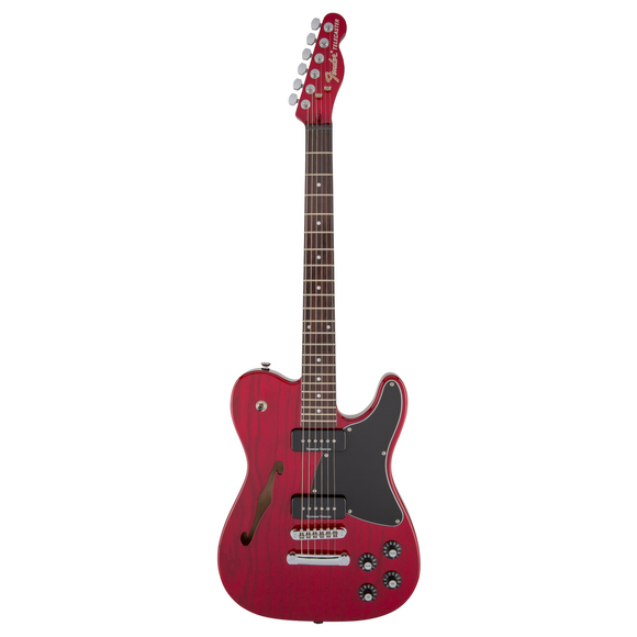 Fender Jim Adkins JA-90 Telecaster Thinline - Crimson Red Transparent, Laurel Fingerboard