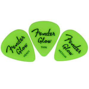 Fender Glow in the Dark Guitar Picks - Assorted 12 Pack
