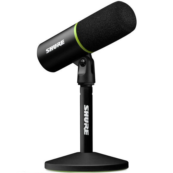 Shure MV6 Gaming Microphone with USB-C Cable & Desktop Stand - Black