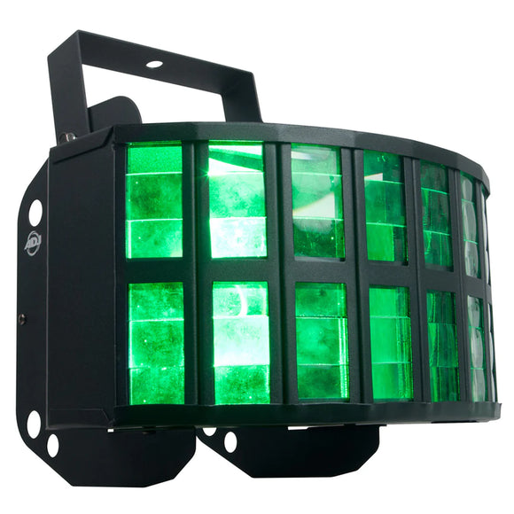 The Aggressor is one of the most popular effects in the history of ADJ Lighting. ADJ is taking the Aggressor HEX LED to the next level powered by two 12-watt “6-IN-1” HEX LED technology. The ADJ HEX LED uses six colors built into one LED (Red, Green, Blue, Cyan, Amber & White) for more color options and brighter output. 