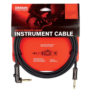 D'Addario 10' Circuit Breaker 1/4" Instrument Cable
