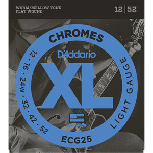 D'addario ECG25 12-52 Flat Wound Strings