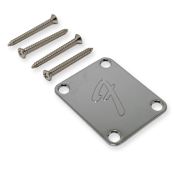 Fender F Logo Neck Plate w/ Mounting Screws