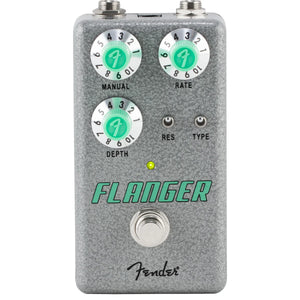 Originally achieved by physically pushing the tape flange on a reel-to-reel recording device, flanging is one of the earliest guitar-effects. The Hammertone™ Flanger delivers dramatic, rushing jet stream waves and subtler, swirling tendrils of modulation. Pedal board-friendly top-mounted in & out jacks and true bypass footswitch mean it will integrate seamlessly into your rig.