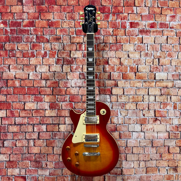 USED Epiphone Les Paul Standard Electric Guitar lefty - Heritage Cherry Sunburst w/Case