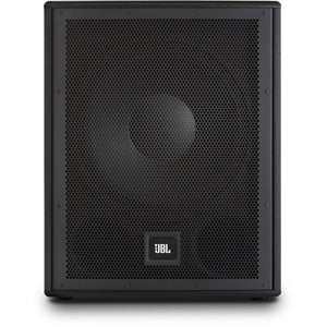 The JBL IRX115S powered subwoofer, the newest model in the IRX series of versatile, cost-conscious portable P.A.s, extends the low-frequency response of IRX systems down to a room-shaking 35 Hz. 