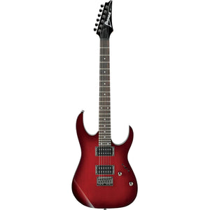 The Ibanez RG421BBS Blackberry Burst boasts a radiant finish to embody the classic, iconic Ibanez RG aesthetic. An F106 bridge bestows increased sustain and string height can be modified independently.