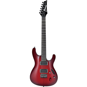 With a hot pair of humbuckers and a rock-solid fixed bridge, the Ibanez S521-BBS solid body electric guitar boasts aggressive tone with sustain that lasts for days. Five-way switching gives you more tonal combinations than you normally get with a dual humbucker setup, extending the range of this versatile instrument further.