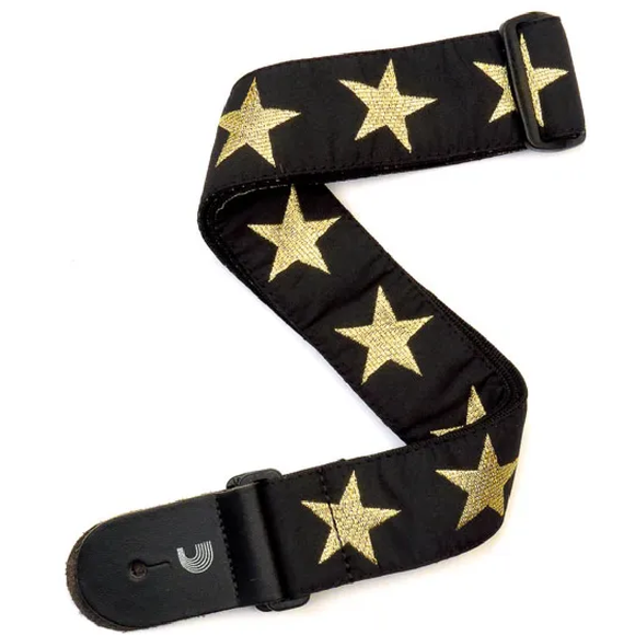 D'addario Gold Star Strap - Black