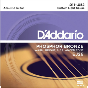 D'Addario EJ26 Custom Light 11-52 Phosphor Bronze Acoustic Strings