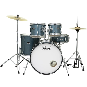 Pearl Roadshow 5-Piece Drum Set w/ Cymbals - Aqua Blue Glitter