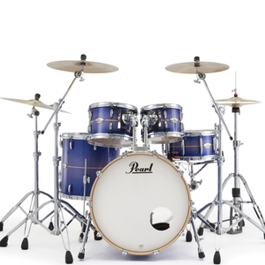 Pearl PMX Series 4-piece Drum Shell Pack, Royal Blue Burst Stripe