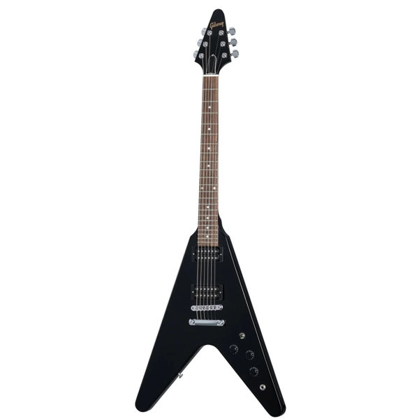 ギター GibsonUSA Flying V BLACK Gibson 80s Flying V Electric Guitar - Ebony – Ardens Music