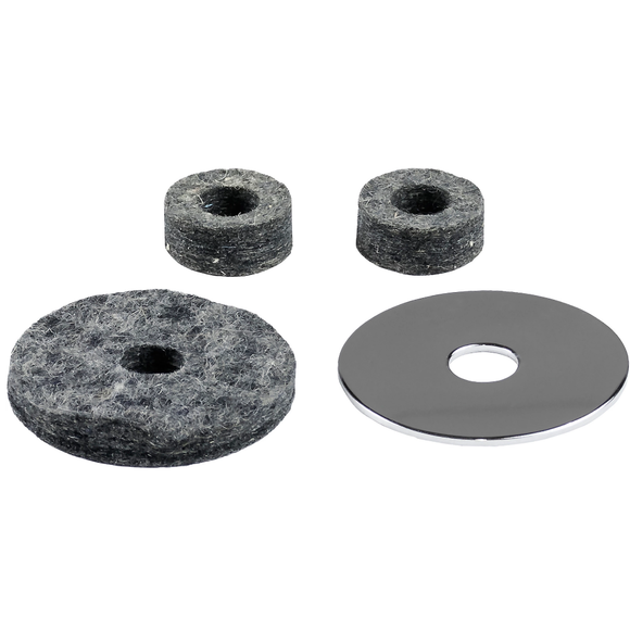 The Gibraltar SC-HHFK Hi Hat Replacement Felts and Washer Kit is necessity to keep in your stick bag in case of an emergency. This little package contains (2) hi hat clutch felts, (1) hi hat metal cup washer, and (1) hi hat cup felt.