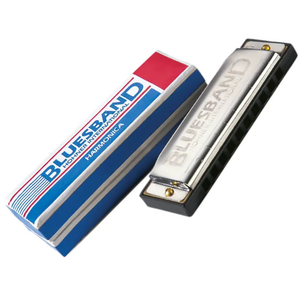 This great Hohner Bluesband Harmonica Key of C is classic and affordable instrument. It features Brass Reeds, Plastic body and Stainless Steel Covers.