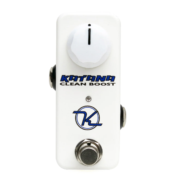 The Keeley Katana Mini Boost boost provides over 35dB of boost. Enough for the most demanding players and sound reinforcement.