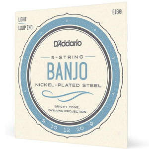 D'addario EJ60 5 String Banjo Strings Light Gauge