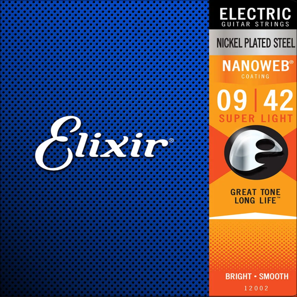 Elixir Nanoweb Super Light 09-42 Electric Guitar Strings 12002