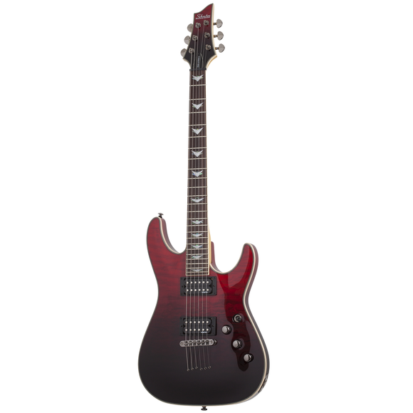 Searching for a shred-ready dual-humbucker guitar that won't break the bank? Look no further: Schecter Omen Extreme-6 is the perfect fit - offering a flat-radius rosewood fingerboard with 24 jumbo frets, a quilt maple-topped mahogany body with deep gloss finish, multi-ply crème binding and diamond plus humbuckers with push-pull coil splits.