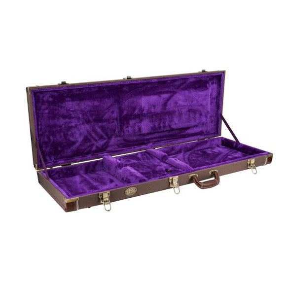 Profile Electric Hardshell Rectangle case - Brown w/Purple interior