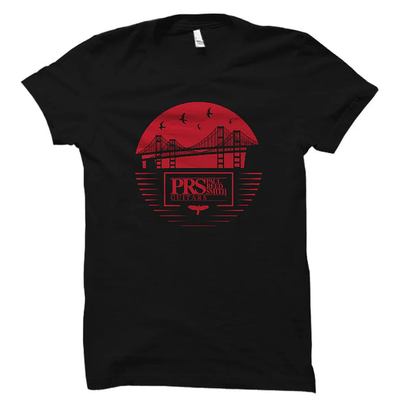 PRS Bay Bridge T-Shirt, Black/Red - XL