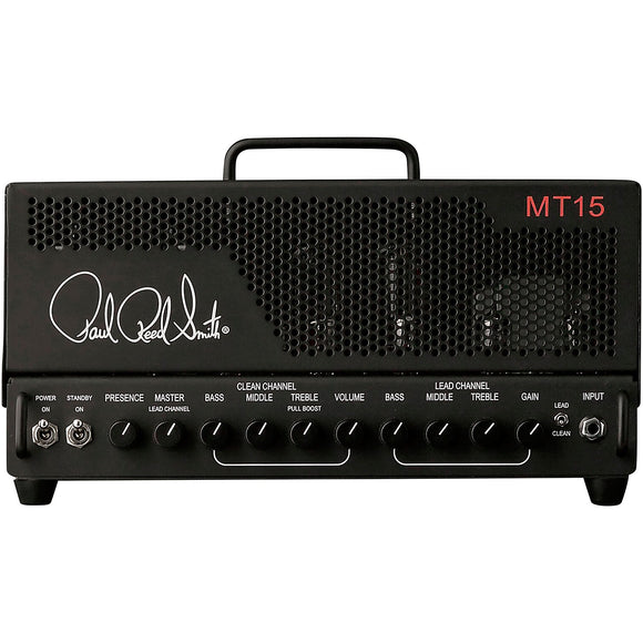 The PRS MT 15 is a commanding two channel amp with balanced aggression and articulation. Now upgraded with JJs 5881 power tubes, the MT 15 punches above its weight class with a large, bold sound, so you can dig in heavy with rhythms but also get singing lead tones out of one amp. Whether recording, practicing, writing, or playing a small room, this amp has everything you need.