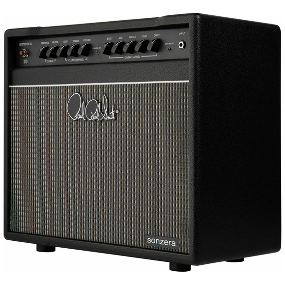 The PRS Sonzera 20 is a 20-watt combo amplifier with two independently controlled, footswitchable channels designed for maximum versatility and in the spirit of vintage amps that allowed you to control your tone instead of the amp being in control.
