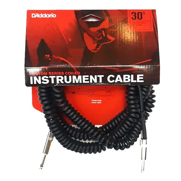 D'addario 30' Coiled Instrument Cable