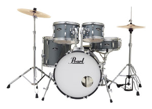 Pearl Roadshow 5-Piece Drum Set w/ 20" Bass Drum, Hardware & Cymbals, Charcoal Metallic