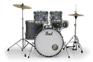Pearl Roadshow 5-Piece Drum Set With 22" Bass Drum, Hardware & Cymbals, Charcoal