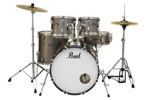 Pearl Roadshow 5-Piece Drum Set With 22" Bass Drum, Hardware & Cymbals, Bronze