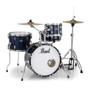 Pearl Roadshow 4-Piece Drum Set w/Cymbals, 18" Bass Drum, Royal Blue Metallic
