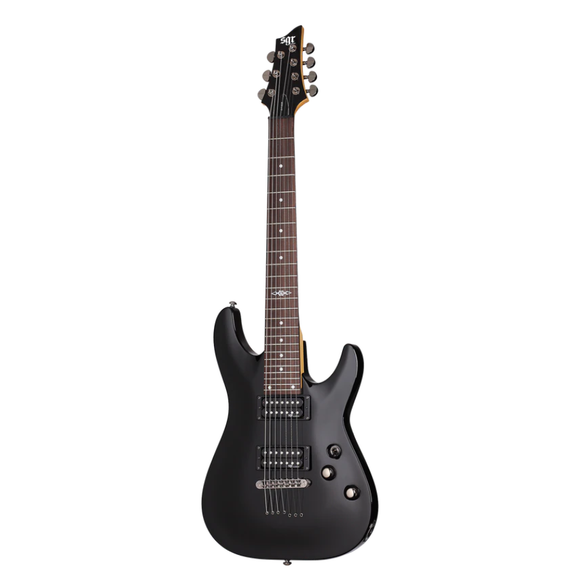 The SGR C-7 Electric Guitar has the design and features of 7-string Schecter guitars costing much more. The double-cutaway body is made of basswood with beveled edges for playing comfort. 