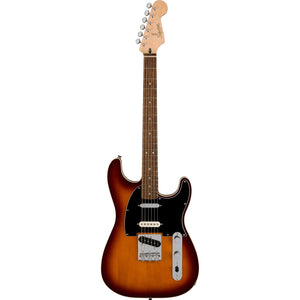 With a Custom Telecaster®-inspired double-bound body and 3-pickup Tele® configuration made famous on the Nashville scene, the Paranormal Custom Nashville Stratocaster® is a shapeshifter bound for stardom. Featuring a trio of Fender-Designed alnico single-coil pickups with 5-way switching and push/pull tone knob for engaging the neck pickup in positions 1 & 2, this Squier® Strat is teeming with tonal versatility.