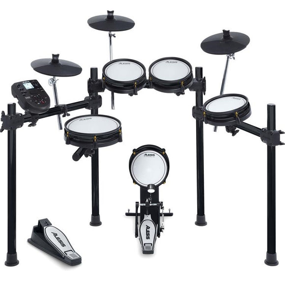 The Surge Mesh Special Edition is an electronic drum kit that provides everything young people need to learn to play drums and get good fast – inspiring sounds, fun and engaging lessons, and a rock-solid kit from a brand trusted by professionals worldwide - Alesis. This eight-piece kit features mesh drum pads for quiet practice at home, a large mesh kick drum pad with pedal, three cymbals, and a hi-hat pedal. 