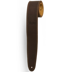 Taylor 2.5" Leather Strap - Chocolate Brown