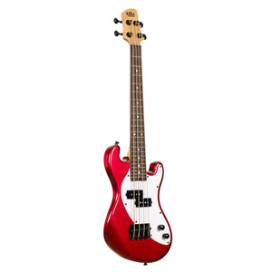 Kala Solid Body U-Bass - Candy Apple Red w/ Gig Bag