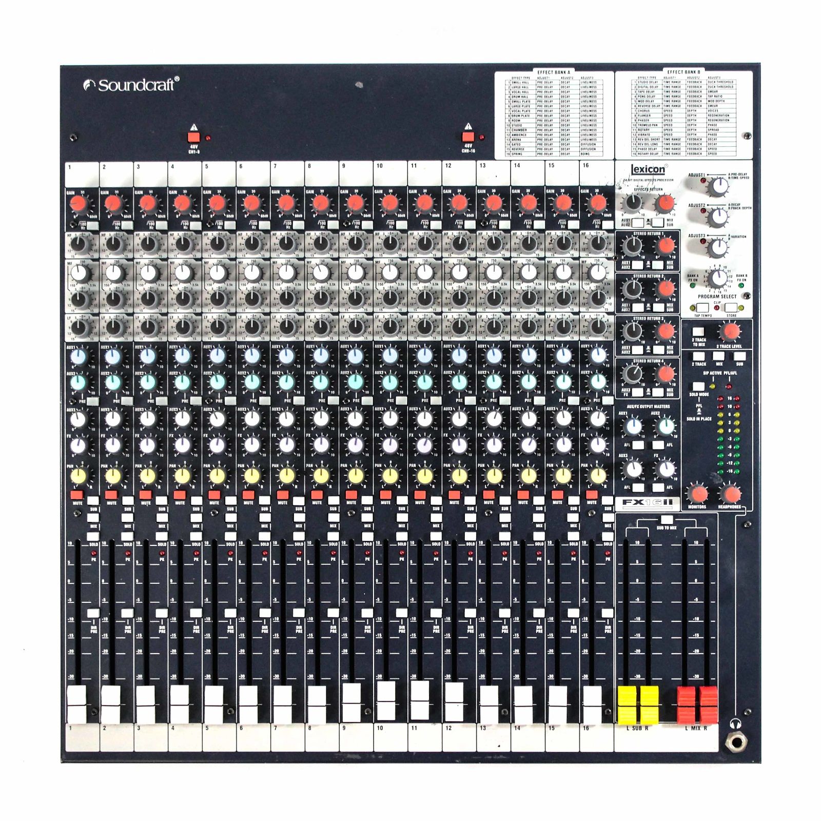 Soundcraft 16-Channel Mixer With Lexicon Effects Processor Soundcraft 16-Channel Mixer With Lexicon Effects Processor