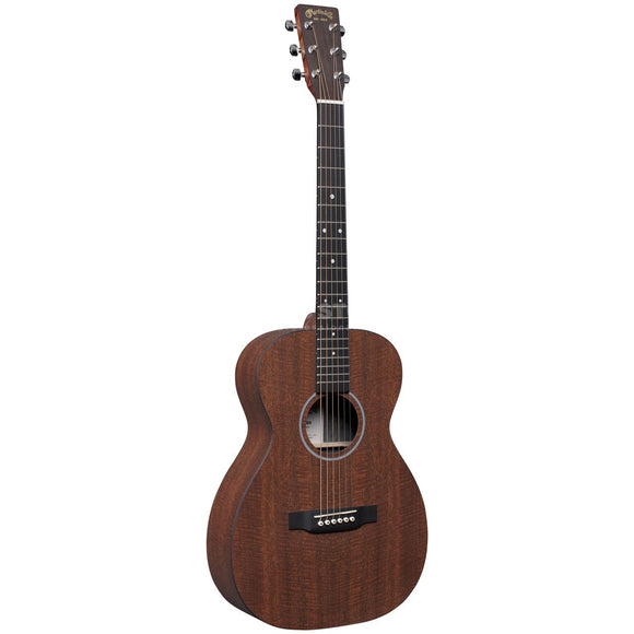 The Concert sized Martin 0-X1E Acoustic/Electric w/ Bag - Mahogany features figured mahogany pattern high-pressure laminate (HPL) top, back and sides.
